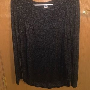 heathered black sweater